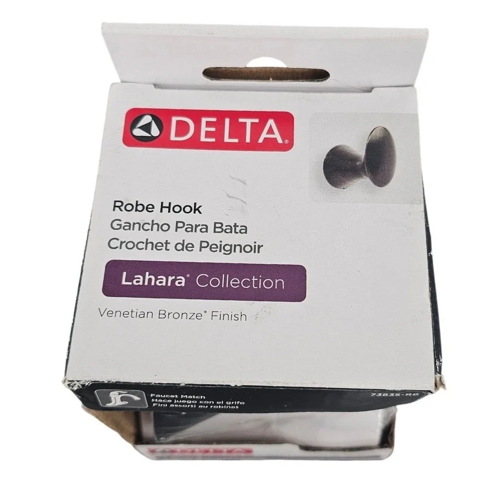 Delta Lahara Robe Hook Venetian Bronze 73835-RB Single‎ Bathroom Wall Hook NEW